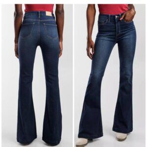 BKE Stretch Flare Jeans Billie Slim Fit High Rise Dark Wash Mariah 26